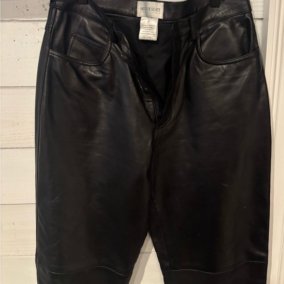 Hugo Buscati Shiny Black Leather Trousers - Picture 9 of 16